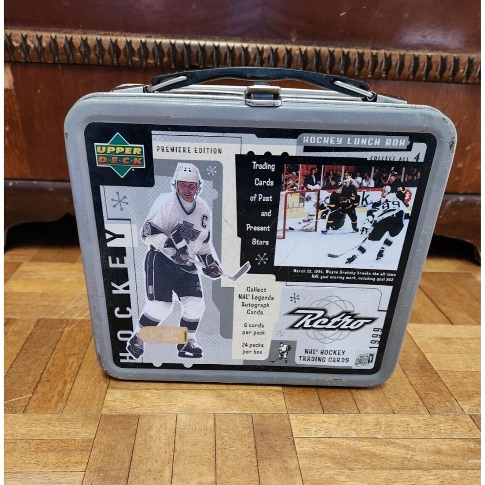 Vintage Wayne Gretzky Upper Deck Premiere Edition Lunch Box 1999 Grey